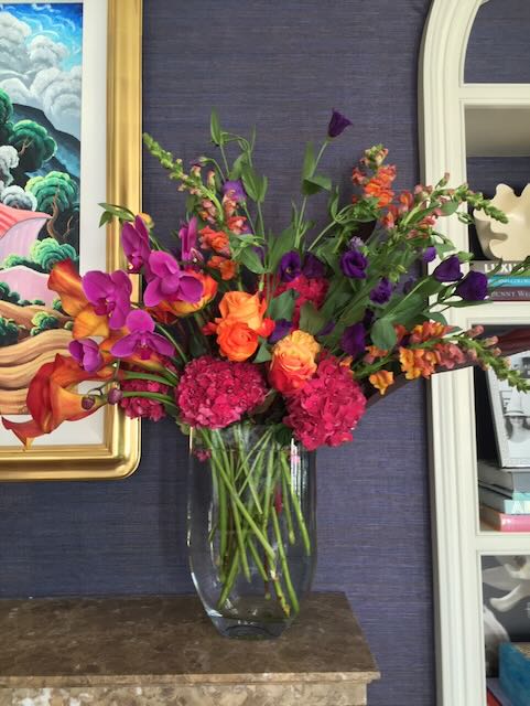 Colorful Flower Arrangement In Vase